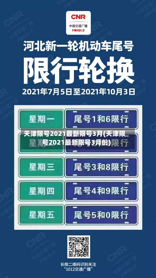 天津限号2021最新限号3月(天津限号2021最新限号3月份)-第2张图片