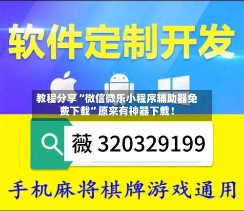 教程分享“微信微乐小程序辅助器免费下载”原来有神器下载！-第3张图片