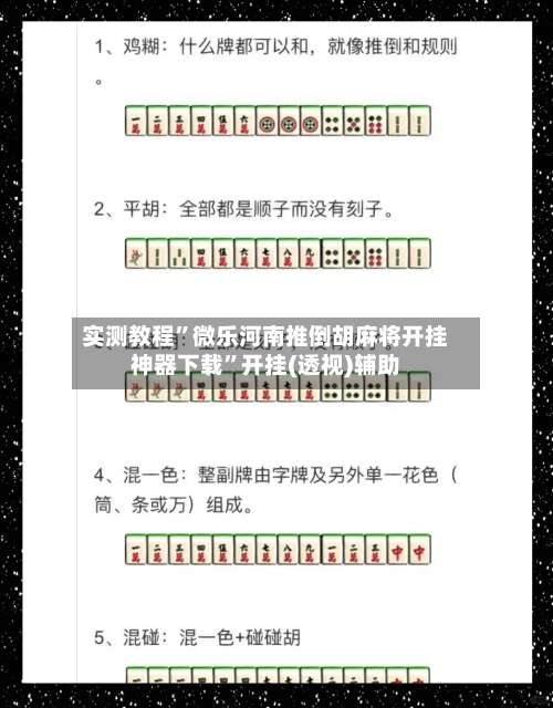 实测教程”微乐河南推倒胡麻将开挂神器下载”开挂(透视)辅助-第2张图片