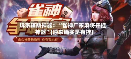 玩家辅助神器：“雀神广东麻将开挂神器”(原来确实是有挂)-第2张图片