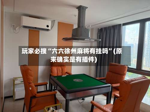 玩家必搜“六六徐州麻将有挂吗”(原来确实是有插件)-第1张图片