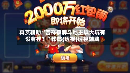 真实辅助“吉祥棋牌斗地主填大坑有没有挂？	”作弊(透视)透视辅助-第2张图片