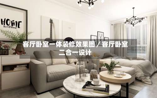客厅卧室一体装修效果图／客厅卧室二合一设计-第1张图片