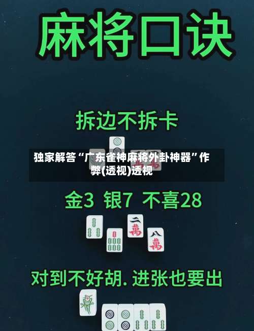 独家解答“广东雀神麻将外卦神器”作弊(透视)透视-第3张图片