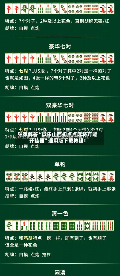 独家解答“微乐山西扣点点麻将万能开挂器”通用版下载教程！-第2张图片