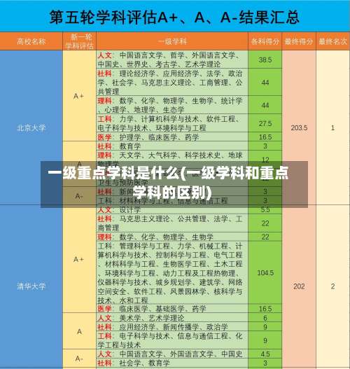 一级重点学科是什么(一级学科和重点学科的区别)-第1张图片