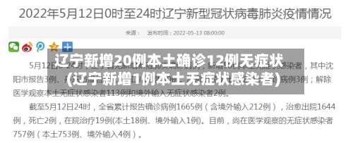 辽宁新增20例本土确诊12例无症状(辽宁新增1例本土无症状感染者)-第2张图片