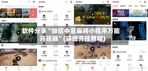 软件分享“微信中至麻将小程序万能开挂器”(详细开挂教程)-第1张图片