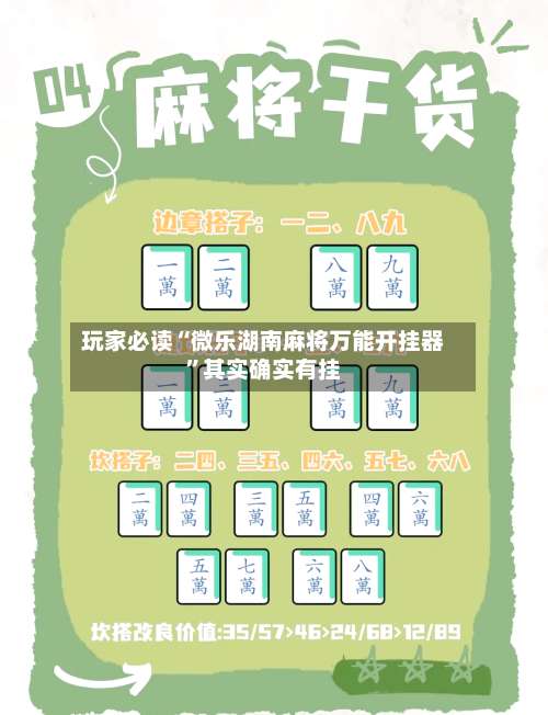玩家必读“微乐湖南麻将万能开挂器”其实确实有挂-第1张图片
