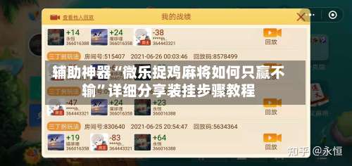 辅助神器“微乐捉鸡麻将如何只赢不输	”详细分享装挂步骤教程-第1张图片