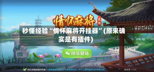 秒懂经验“情怀麻将开挂器”(原来确实是有插件)-第2张图片