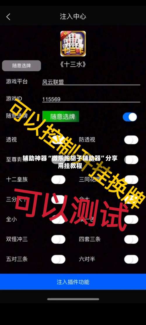 辅助神器“微乐跑胡子辅助器”分享用挂教程-第1张图片