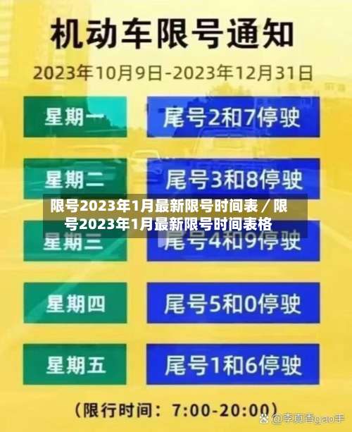 限号2023年1月最新限号时间表／限号2023年1月最新限号时间表格-第3张图片