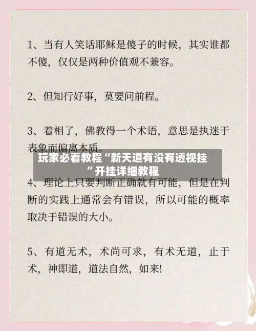 玩家必看教程“新天道有没有透视挂	”开挂详细教程-第1张图片