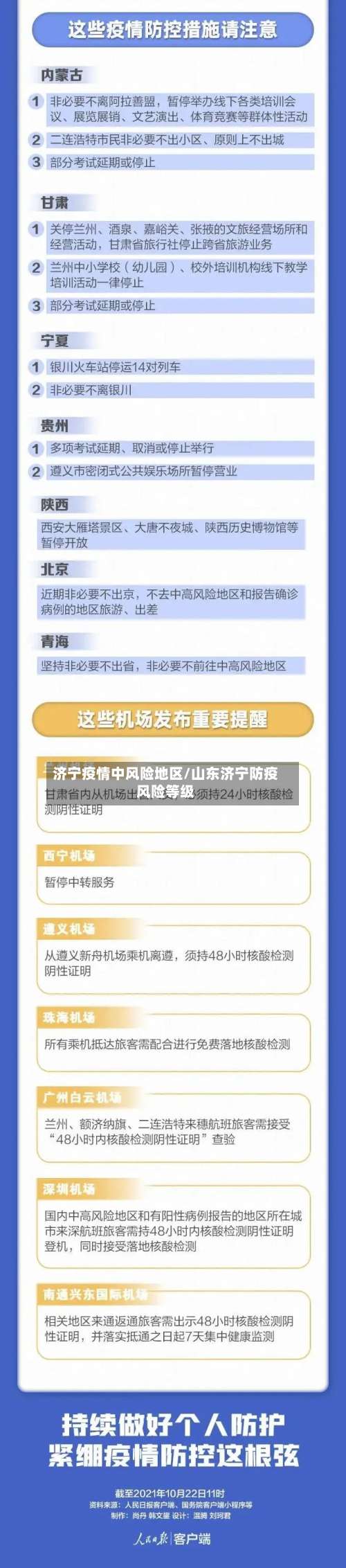 济宁疫情中风险地区/山东济宁防疫风险等级-第2张图片