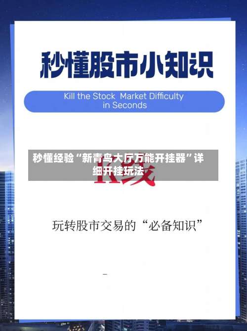 秒懂经验“新青鸟大厅万能开挂器	”详细开挂玩法-第1张图片
