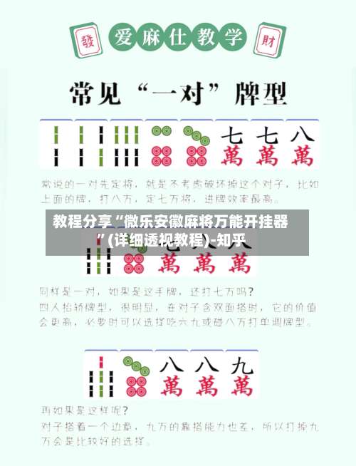 教程分享“微乐安徽麻将万能开挂器	”(详细透视教程)-知乎-第1张图片
