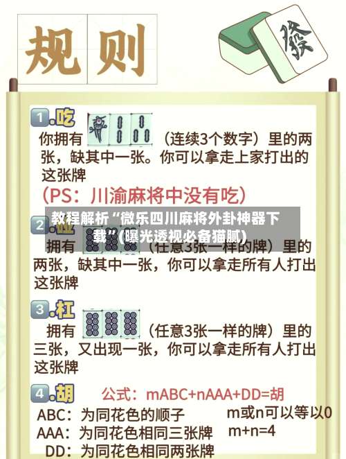 教程解析“微乐四川麻将外卦神器下载	”(曝光透视必备猫腻)-第1张图片