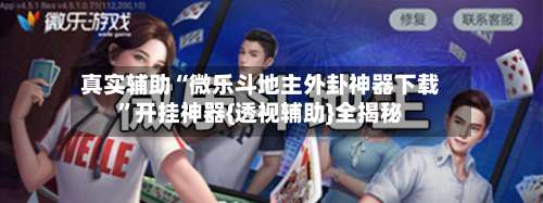 真实辅助“微乐斗地主外卦神器下载”开挂神器{透视辅助}全揭秘-第2张图片