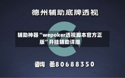 辅助神器“wepoker透视脚本官方正版”开挂辅助详细-第3张图片