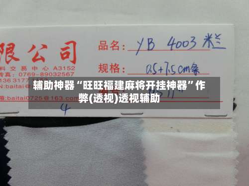 辅助神器“旺旺福建麻将开挂神器”作弊(透视)透视辅助-第1张图片