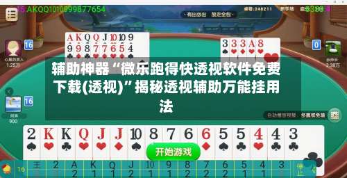 辅助神器“微乐跑得快透视软件免费下载(透视)”揭秘透视辅助万能挂用法-第1张图片