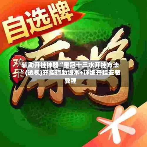 辅助开挂神器“皇冠十三水开挂方法”(透视)开挂辅助脚本+详细开挂安装教程-第1张图片