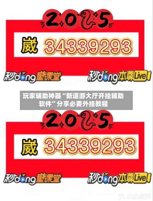 玩家辅助神器“新道游大厅开挂辅助软件”分享必要外挂教程-第1张图片