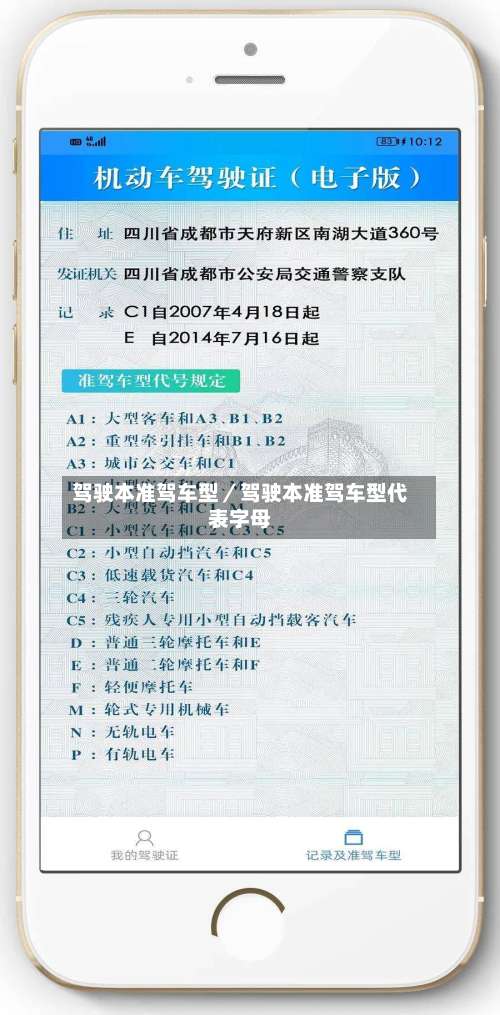 驾驶本准驾车型／驾驶本准驾车型代表字母-第2张图片