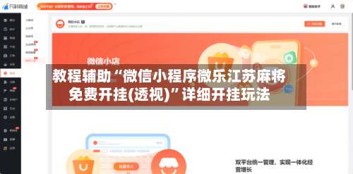 教程辅助“微信小程序微乐江苏麻将免费开挂(透视)	”详细开挂玩法-第2张图片