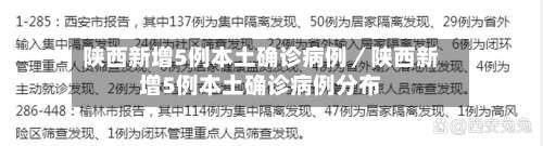 陕西新增5例本土确诊病例／陕西新增5例本土确诊病例分布-第3张图片