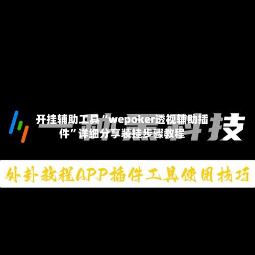 开挂辅助工具“wepoker透视辅助插件”详细分享装挂步骤教程-第1张图片