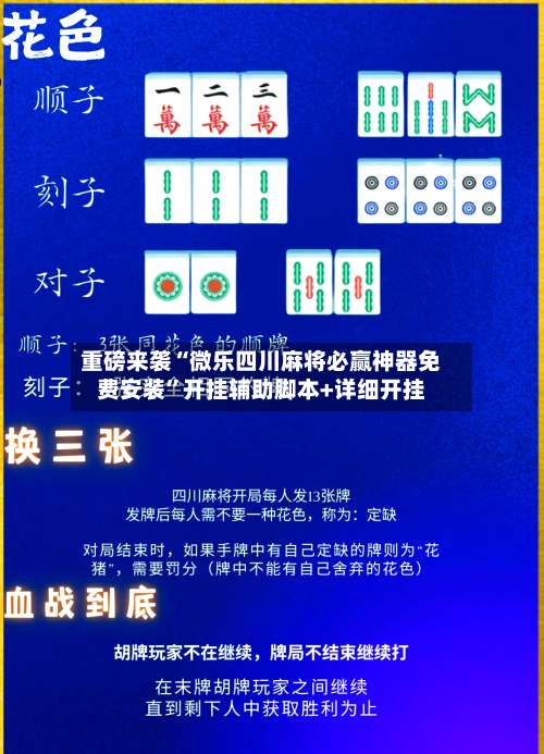 重磅来袭“微乐四川麻将必赢神器免费安装”开挂辅助脚本+详细开挂-第2张图片