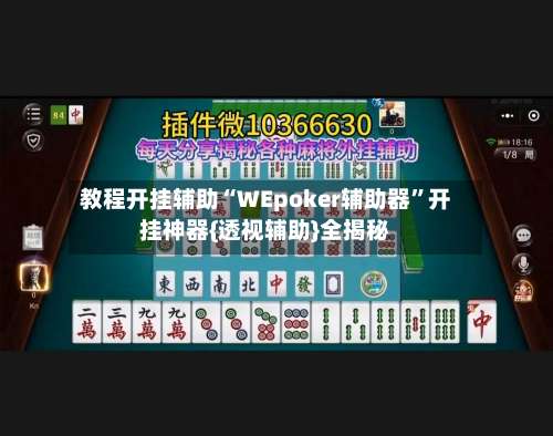 教程开挂辅助“WEpoker辅助器”开挂神器{透视辅助}全揭秘-第1张图片