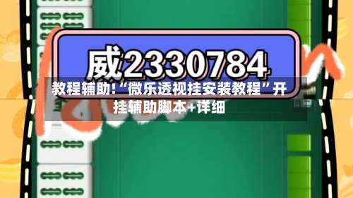 教程辅助!“微乐透视挂安装教程	”开挂辅助脚本+详细-第1张图片