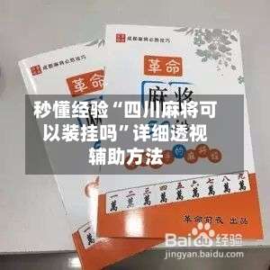 秒懂经验“四川麻将可以装挂吗”详细透视辅助方法-第2张图片