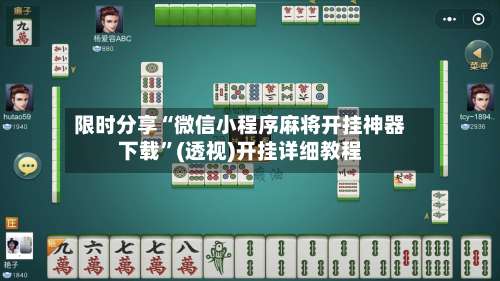 限时分享“微信小程序麻将开挂神器下载”(透视)开挂详细教程-第2张图片