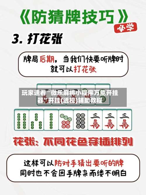 玩家速看“微乐麻将小程序万能开挂器	”开挂(透视)辅助教程-第3张图片