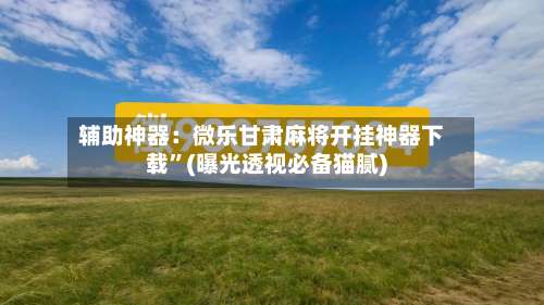 辅助神器：微乐甘肃麻将开挂神器下载	”(曝光透视必备猫腻)-第2张图片