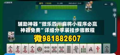 辅助神器“微乐四川麻将小程序必赢神器免费	”详细分享装挂步骤教程-第3张图片