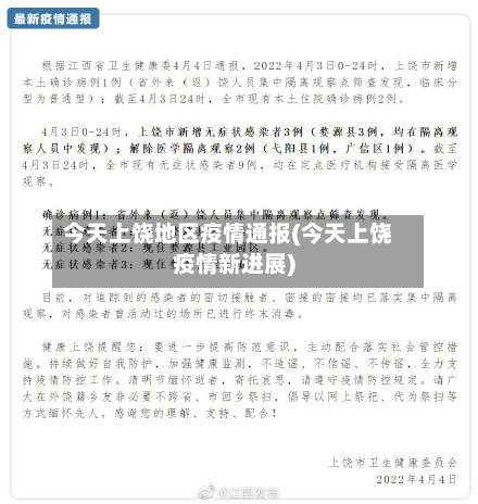 今天上饶地区疫情通报(今天上饶疫情新进展)-第1张图片