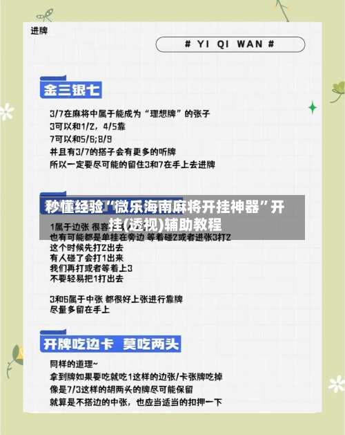 秒懂经验“微乐海南麻将开挂神器”开挂(透视)辅助教程-第2张图片