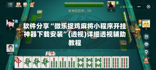 软件分享“微乐捉鸡麻将小程序开挂神器下载安装”(透视)详细透视辅助教程-第2张图片