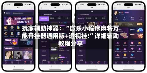 玩家辅助神器：“微乐小程序麻将万能开挂器通用版+透视挂!”详细辅助教程分享-第2张图片