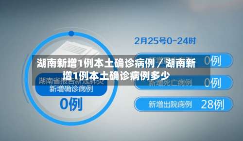 湖南新增1例本土确诊病例／湖南新增1例本土确诊病例多少-第1张图片