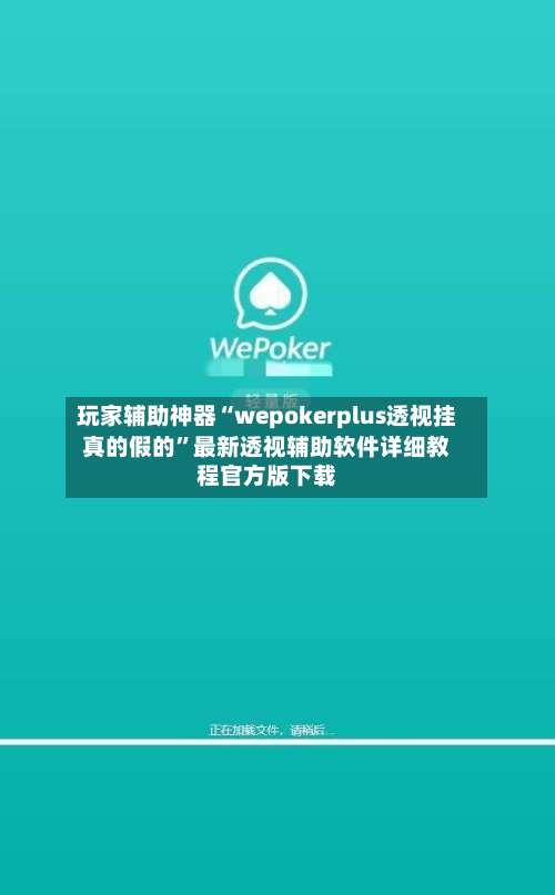 玩家辅助神器“wepokerplus透视挂真的假的”最新透视辅助软件详细教程官方版下载-第1张图片