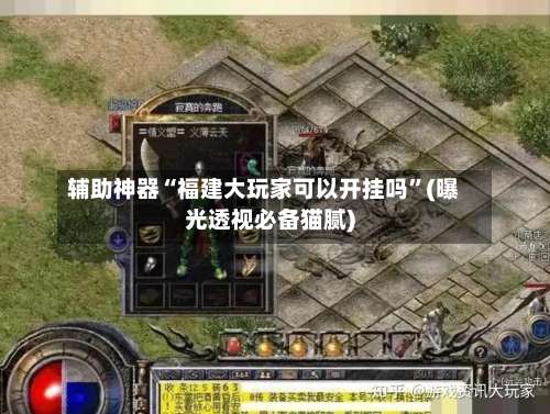辅助神器“福建大玩家可以开挂吗	”(曝光透视必备猫腻)-第1张图片