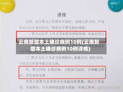 云南新增本土确诊病例10例(云南新增本土确诊病例10例详情)-第1张图片