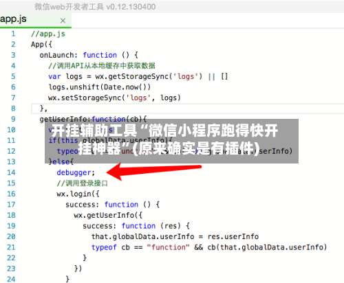 开挂辅助工具“微信小程序跑得快开挂神器”(原来确实是有插件)-第3张图片