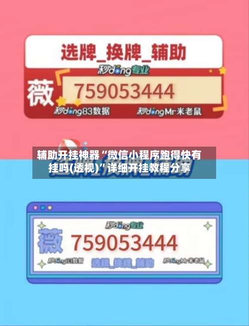 辅助开挂神器“微信小程序跑得快有挂吗(透视)	”详细开挂教程分享-第1张图片